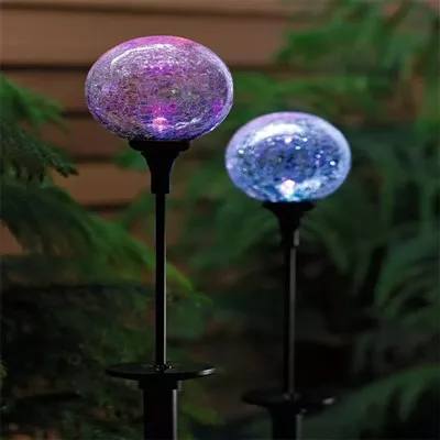 ضوء الشمس الكرة الزجاجية المتشققة أضواء LED ضوء حصة في الهواء الطلق